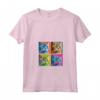 Donna Selkirk Rex Cat Pop Art Design - Maglietta Colorata con Collo a V per Amanti dei Gatti - Regalo Unico per Natale o Compleanni