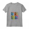 Donna Selkirk Rex Cat Pop Art Design - Maglietta Colorata con Collo a V per Amanti dei Gatti - Regalo Unico per Natale o Compleanni