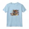 Selkirk Rex Cat 4 luglio Retro USA Bandiera Americana Maglietta - Ideale per Celebrare il Giorno dell'Indipendenza con Stile Gattoso