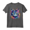 Colorato Splash Art Selkirk Rex Cat Face Maglietta - Celebra la Bellezza Felina con Design Unico e Vibrante - Ideale per Amanti dei Gatti Selkirk Rex