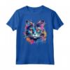 Colorato Splash Art Selkirk Rex Cat Face Maglietta - Celebra la Bellezza Felina con Design Unico e Vibrante - Ideale per Amanti dei Gatti Selkirk Rex