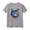 Colorato Splash Art Selkirk Rex Cat Face Maglietta - Celebra la Bellezza Felina con Design Unico e Vibrante - Ideale per Amanti dei Gatti Selkirk Rex