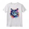 Colorato Splash Art Selkirk Rex Cat Face Maglietta - Celebra la Bellezza Felina con Design Unico e Vibrante - Ideale per Amanti dei Gatti Selkirk Rex