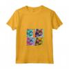Donna Selkirk Rex Cat Pop Art Design - Colorata Maglietta con Collo a V - Regalo Perfetto per gli Amanti dei Gatti - Ideale per Natale, Ringraziamento o Compleanni