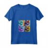Donna Selkirk Rex Cat Pop Art Design - Colorata Maglietta con Collo a V - Regalo Perfetto per gli Amanti dei Gatti - Ideale per Natale, Ringraziamento o Compleanni