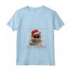 Donna Selkirk Rex Cat Feliz Meowidad Divertente Natale Maglietta con Collo a V - Ideale Regalo per Amanti dei Gatti a Natale