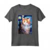 Selkirk Rex Cat Notte Stellata Pittura - Maglietta per Uomini, Donne e Bambini - Regalo Carino per Amanti dei Gatti Selkirk Rex