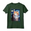 Selkirk Rex Cat Notte Stellata Pittura - Maglietta per Uomini, Donne e Bambini - Regalo Carino per Amanti dei Gatti Selkirk Rex