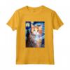 Selkirk Rex Cat Notte Stellata Pittura - Maglietta per Uomini, Donne e Bambini - Regalo Carino per Amanti dei Gatti Selkirk Rex