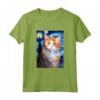 Selkirk Rex Cat Notte Stellata Pittura - Maglietta per Uomini, Donne e Bambini - Regalo Carino per Amanti dei Gatti Selkirk Rex