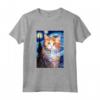 Selkirk Rex Cat Notte Stellata Pittura - Maglietta per Uomini, Donne e Bambini - Regalo Carino per Amanti dei Gatti Selkirk Rex