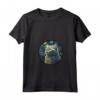 Donna Selkirk Rex Gatto in Notte Stellata Pittura Uomini Donne Bambini - Maglietta con Collo a V per Amanti dei Gatti - Regalo Divertente per Natale e Compleanni