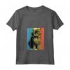 Selkirk Rex Cat Ritratto Vintage Style Mamma Papà Maglietta con Collo a V - Regalo Ideale per Amanti dei Gatti Selkirk Rex - Perfetta per Natale o Compleanni