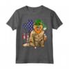 St Patricks Day Bandiera Americana Irlandese Selkirk Rex Cat Maglietta - Regalo Divertente per Amanti dei Gatti a San Patrizio