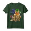 St Patricks Day Bandiera Americana Irlandese Selkirk Rex Cat Maglietta - Regalo Divertente per Amanti dei Gatti a San Patrizio