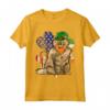 St Patricks Day Bandiera Americana Irlandese Selkirk Rex Cat Maglietta - Regalo Divertente per Amanti dei Gatti a San Patrizio