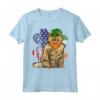 St Patricks Day Bandiera Americana Irlandese Selkirk Rex Cat Maglietta - Regalo Divertente per Amanti dei Gatti a San Patrizio
