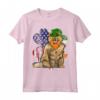 St Patricks Day Bandiera Americana Irlandese Selkirk Rex Cat Maglietta - Regalo Divertente per Amanti dei Gatti a San Patrizio