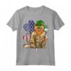 St Patricks Day Bandiera Americana Irlandese Selkirk Rex Cat Maglietta - Regalo Divertente per Amanti dei Gatti a San Patrizio