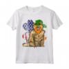 St Patricks Day Bandiera Americana Irlandese Selkirk Rex Cat Maglietta - Regalo Divertente per Amanti dei Gatti a San Patrizio