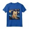 Selkirk Rex Cat Notte stellata - Maglietta Selkirk Rex Cat per Amanti dei Gatti - Ideale per un Compleanno Gatto Selkirk Rex