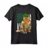 Selkirk Rex St Patricks Day - Bandiera Americana Irlandese Maglietta per Amanti dei Gatti - Regalo per Amici e Familiari