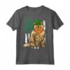 Selkirk Rex St Patricks Day - Bandiera Americana Irlandese Maglietta per Amanti dei Gatti - Regalo per Amici e Familiari