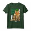 Selkirk Rex St Patricks Day - Bandiera Americana Irlandese Maglietta per Amanti dei Gatti - Regalo per Amici e Familiari