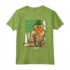 Selkirk Rex St Patricks Day - Bandiera Americana Irlandese Maglietta per Amanti dei Gatti - Regalo per Amici e Familiari