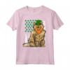 Selkirk Rex St Patricks Day - Bandiera Americana Irlandese Maglietta per Amanti dei Gatti - Regalo per Amici e Familiari