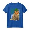 Selkirk Rex St Patricks Day - Bandiera Americana Irlandese Maglietta per Amanti dei Gatti - Regalo per Amici e Familiari