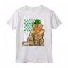 Selkirk Rex St Patricks Day - Bandiera Americana Irlandese Maglietta per Amanti dei Gatti - Regalo per Amici e Familiari