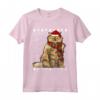 Selkirk Rex - Cappello da Babbo Natale con Gatto Maglietta - Regalo Unico per Amanti dei Gatti a Natale