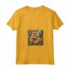 Selkirk Rex Gatto Giardino Fiori Pittura Pet Mamma Papà - Maglietta con Collo a V per Amanti dei Gatti - Regalo Unico e Originale