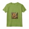 Selkirk Rex Gatto Giardino Fiori Pittura Pet Mamma Papà - Maglietta con Collo a V per Amanti dei Gatti - Regalo Unico e Originale