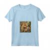 Selkirk Rex Gatto Giardino Fiori Pittura Pet Mamma Papà - Maglietta con Collo a V per Amanti dei Gatti - Regalo Unico e Originale