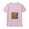 Selkirk Rex Gatto Giardino Fiori Pittura Pet Mamma Papà - Maglietta con Collo a V per Amanti dei Gatti - Regalo Unico e Originale