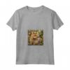 Selkirk Rex Gatto Giardino Fiori Pittura Pet Mamma Papà - Maglietta con Collo a V per Amanti dei Gatti - Regalo Unico e Originale
