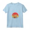 Selkirk Rex Gatto Tramonto Retrò - Maglietta Vintage per Amanti dei Gatti con Collo a V - Ideale per Regalo di Natale o Compleanno