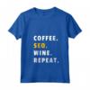 Donna Coffee SEO Wine Repeat - Maglietta Expert SEO con Collo a V - Ideale per Specialisti di Ottimizzazione del Sito Web