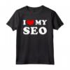 I Love My Seo - Maglietta Amo Il Mio Seo con Design Classico Vintage