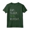 Eat Sleep Seo Ripeti - Fan Player Divertente Maglietta - Ideale per gli Amanti dell' SEO o come Regalo