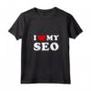 I Love My SEO - Maglietta con Collo a V per Esprimere la Tua Passione - Design Vintage