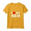 I Love My SEO - Maglietta con Collo a V per Esprimere la Tua Passione - Design Vintage