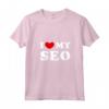 I Love My SEO - Maglietta con Collo a V per Esprimere la Tua Passione - Design Vintage