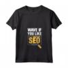 Donna Onda se ti piace SEO - Maglietta con Collo a V per Aspiranti Esperti - Ideale per Manager SEO e Amanti del Link Building