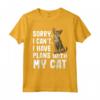 Scusa se non posso avere piani con il mio gatto Serengeti - Maglietta divertente per amanti dei gatti - Ideale come regalo per amici e familiari
