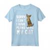 Scusa se non posso avere piani con il mio gatto Serengeti - Maglietta divertente per amanti dei gatti - Ideale come regalo per amici e familiari