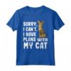 Scusa se non posso avere piani con il mio gatto Serengeti - Maglietta divertente per amanti dei gatti - Ideale come regalo per amici e familiari