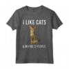 Divertente Mi Piace Serengeti Cats E Forse 3 Persone Maglietta - Ideale per Amanti dei Gatti - Regalo Divertente per Amici e Familiari